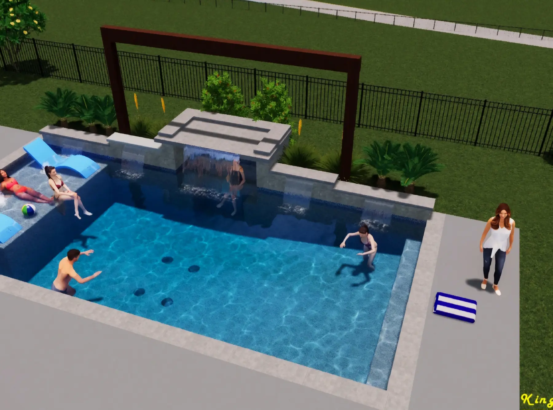 Design plan for the replacement pool and water features