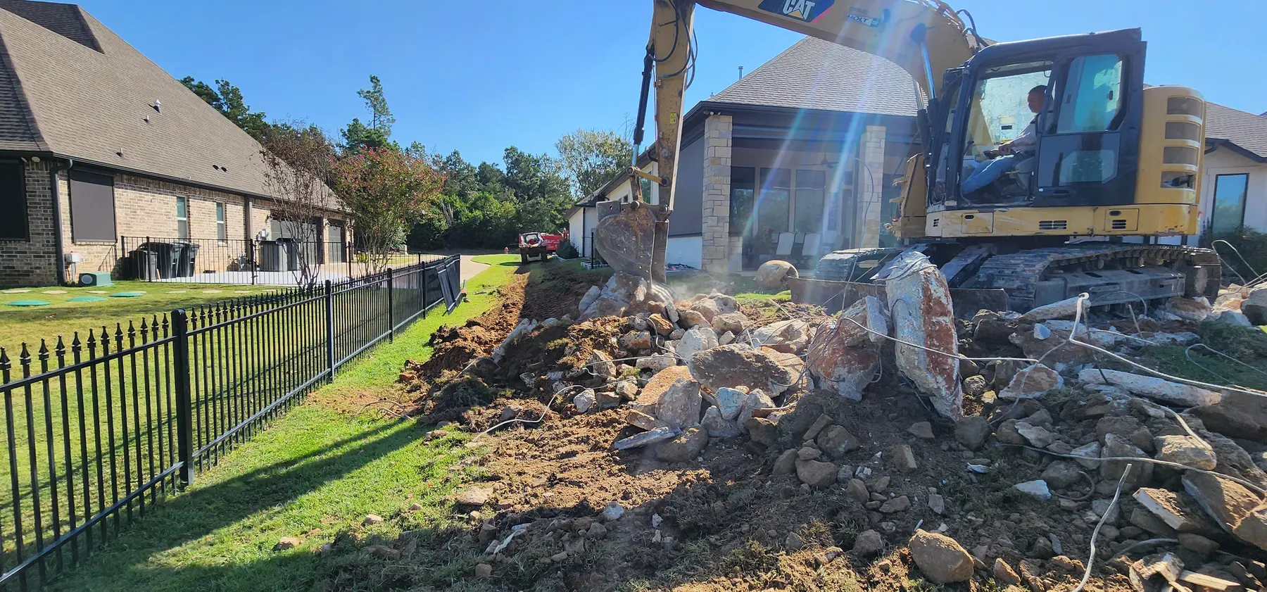 Old pool and deck removed for the complete rebuild